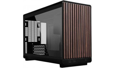 LIAN LI A3-MATX TEMPERED GLASS (WOOD EDITION) BLACK 