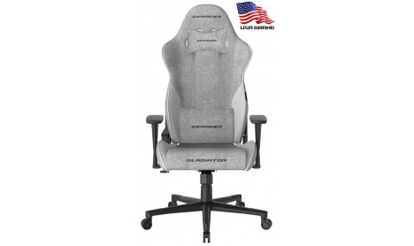 DXRACER GLADIATOR GRAY-WHITE FABRIC GAMING CHAIR