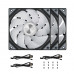 TRYX ROTA SL ARGB 120 BLACK - TRIPLE PACK KIT 