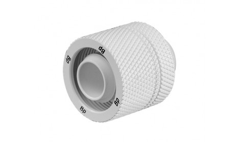 BITSPOWER G1/4" DELUXE WHITE COMPRESSION FITTING CC3 ULTIMATE FOR ID 3/8" OD 5/8" TUBE