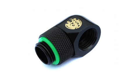 BITSPOWER G1/4" MATT BLACK ROTARY 90-DEGREE IG1/4" EXTENDER
