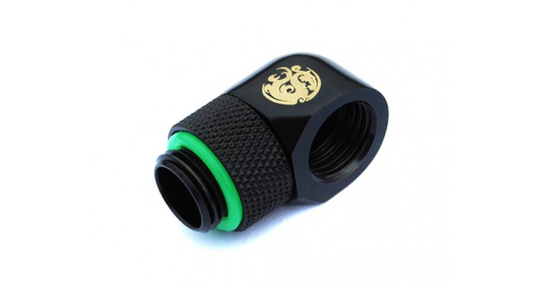 BITSPOWER G1/4" MATT BLACK ROTARY 90-DEGREE IG1/4" EXTENDER