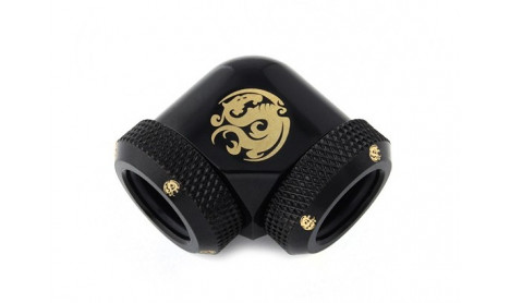 BITSPOWER MATT BLACK ENHANCE 90° DUAL MULTI-LINK ADAPTER FOR OD 12MM