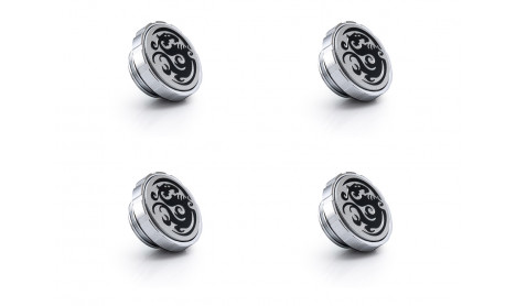 BITSPOWER ARTEMIS SILVER SHINING STOP FITTING WITH MAGNETIC LOGO (4 PCS)