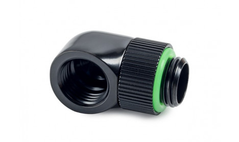 BITSPOWER G1/4" ROTARY 90° IG1/4" EXTENDER (GLORIOUS BLACK) (2 PCS)