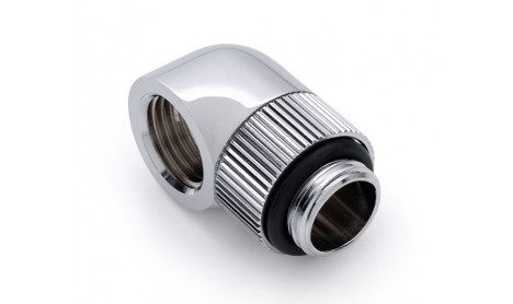BITSPOWER G1/4" ROTARY 90-DEGREE IG1/4" EXTENDER (GLORIOUS SILVER) (2 PCS)