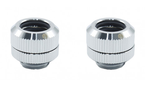 BITSPOWER DUAL O-RING G1/4" TIGHTEN FITTING FOR OD12MM (GLORIOUS SILVER)