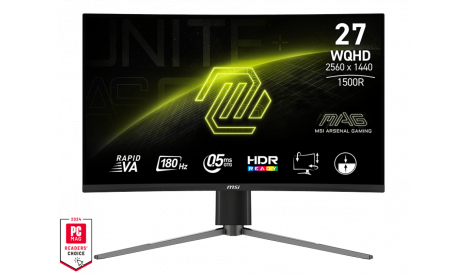 MSI MAG 27CQ6PF 27" CURVED 2K Rapid VA HDR 180Hz 0.5ms