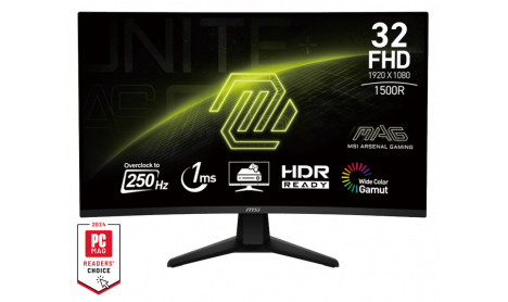 MSI MAG 32C6X 32" CURVED FHD VA HDR 250Hz (OC) 1ms