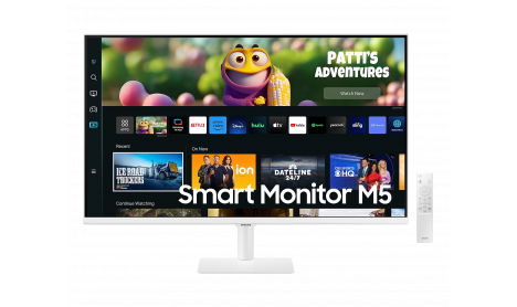 SAMSUNG M5 WHITE 27 INCH FHD 60HZ SMART MONITOR