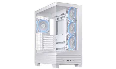 ASUS A31 PLUS ARGB TEMPERED GLASS ATX CASE WHITE