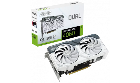 ASUS DUAL GEFORCE RTX 4060 WHITE OC EDITION 8GB GDDR6