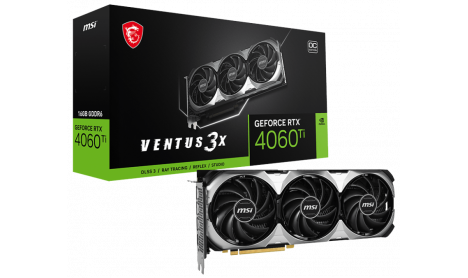 MSI GEFORCE RTX 4060 TI VENTUS 3X 16G OC GDDR6