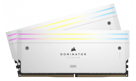 CORSAIR DOMINATOR TITANIUM RGB WHITE 32GB (2X16GB) DDR5 6000MHZ XMP