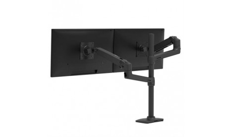 ERGOTRON LX DUAL STACKING ARM TALL POLE MATTE BLACK