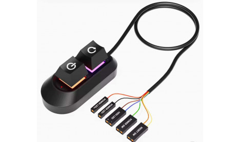 MECHANICAL KEY SWITCH ON/OFF POWER, RESTART BUTTON