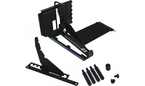 LIAN LI UNIVERSAL 4-SLOT VERTICAL GPU KIT (WITH GEN 5 RISER) BLACK