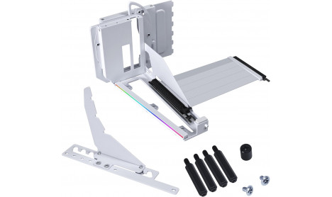 LIAN LI UNIVERSAL 4-SLOT VERTICAL GPU KIT (WITH GEN 5 RISER) WHITE LIAN LI UNIVERSAL 4-SLOT VERTICAL GPU KIT (WITH GEN 5 RISER) WHITE