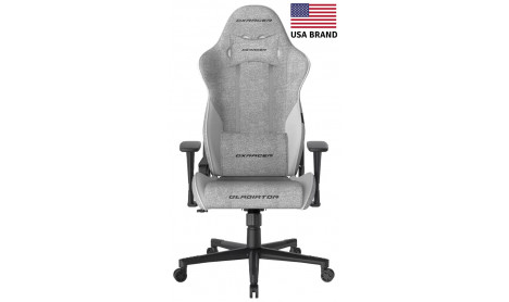 DXRACER GLADIATOR GRAY-WHITE FABRIC GAMING CHAIR