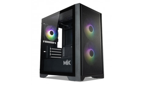 MIK MORAX 3FA BLACK M-ATX TEMPERED (3FANS ARGB)