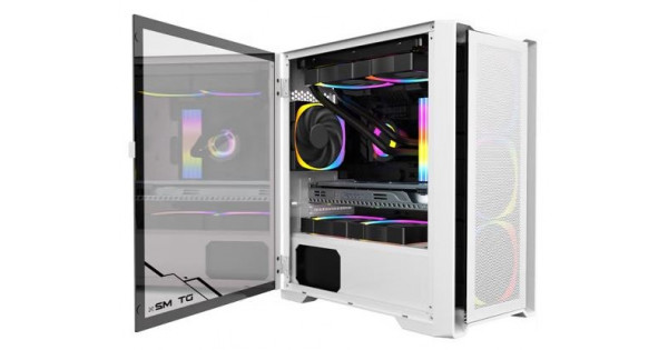 COOLMAN DT-M2 GAMING CASE M-ATX - WHITE