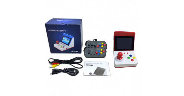 Mini Arcade Machine, 2,8-inch scherm spelconsole, (één speler spel met 216 klassieke games, twee spelers spel met 84 klassieke games), ondersteunt 3 x RCA-kabel voor aansluiting op de tv