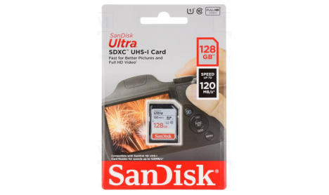 SANDISK 128GB SDXC ULTRA SDSDUN4-128G-GN6IN 120MB/S
