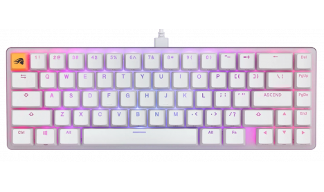 GLORIOUS GMMK 2 65% KEYBOARD - BAREBONES - WHITE