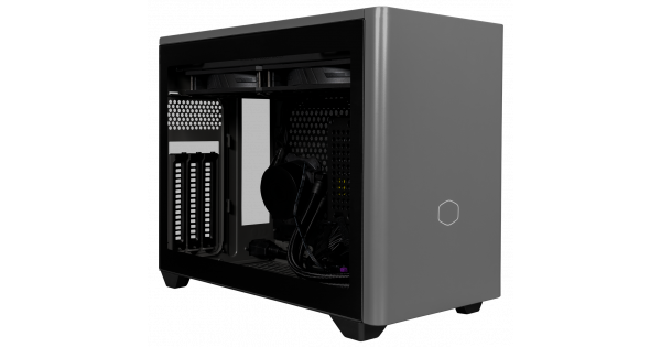  Cooler Master NR200P MAX Mini-ITX Case with 280mm AIO, 850W SFX  PSU, Vertical GPU Mount, PCIe Gen4 Riser, Glass or Vented Panel :  Electronics
