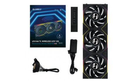 LIAN-LI UNI FAN TL WIRELESS LCD 120 RGB TRIPLE FAN BLACK
