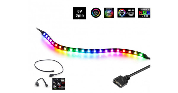 ARGB RAINBOW PC DIGITAL LED STRIP 3-PIN 5V MB-SYNC-1M