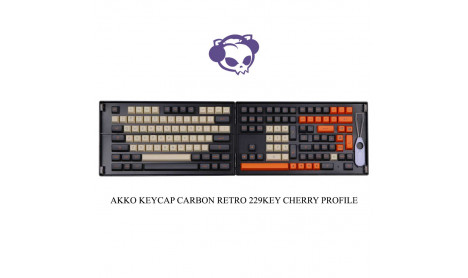 AKKO KEYCAP CARBON RETRO 229KEY CHERRY PROFILE