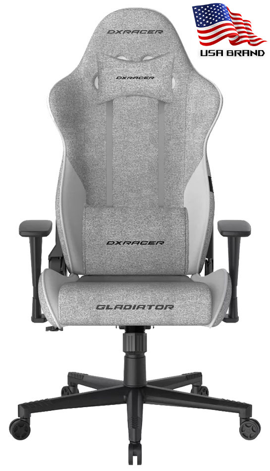 DXRacer MASTER XL – Sedia Gaming In Tessuto Grigio – Ergonomica Con Braccioli 4D, Poggiatesta E Supporto Lombare – Portata 150 Kg