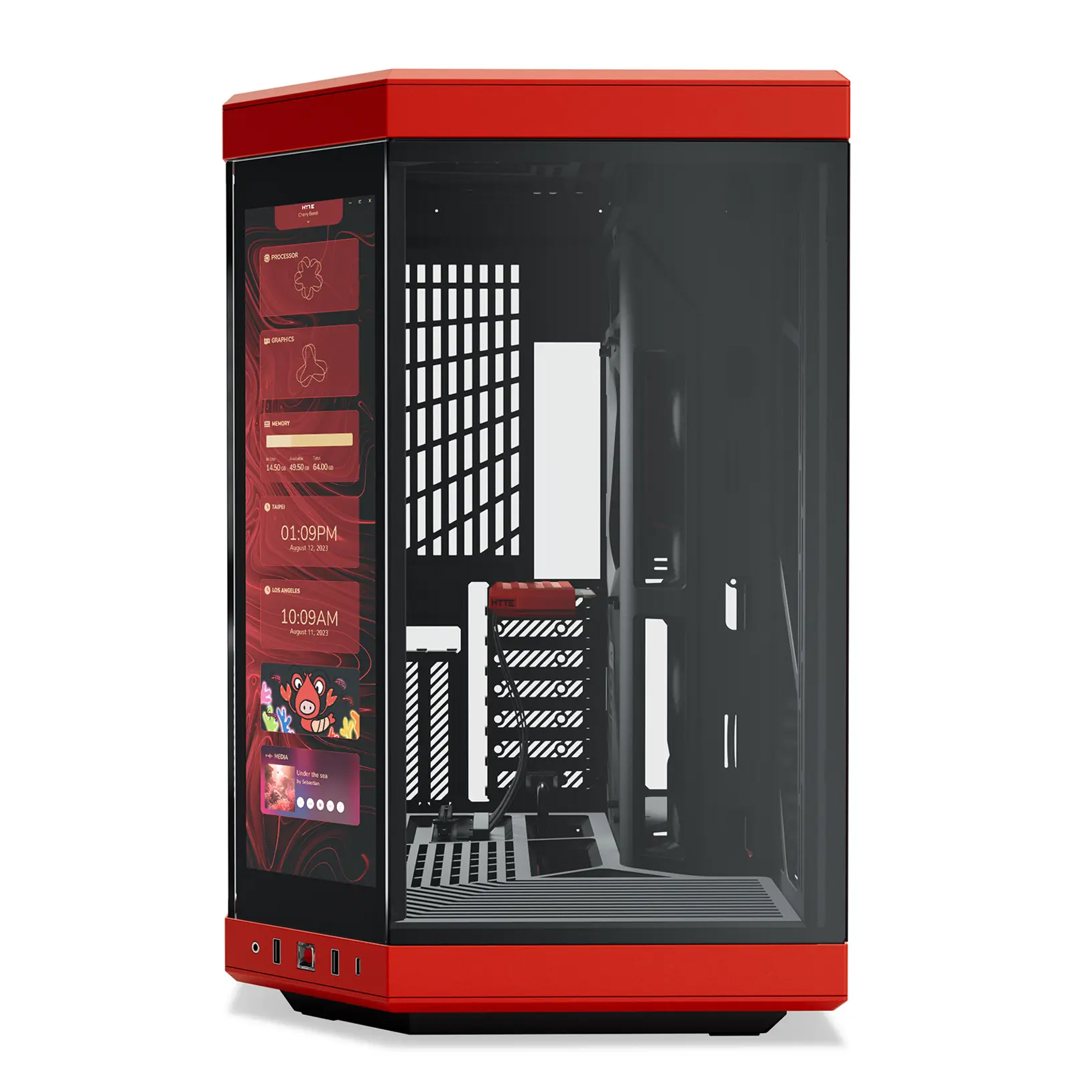 HYTE Y70 TOUCH RED DUAL CHAMBER MID TOWER