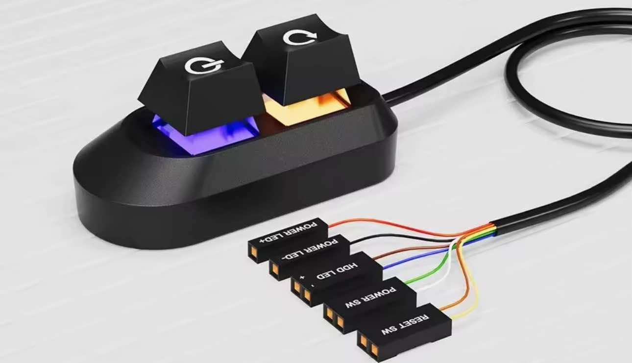 MECHANICAL KEY SWITCH ON/OFF POWER, RESTART BUTTON