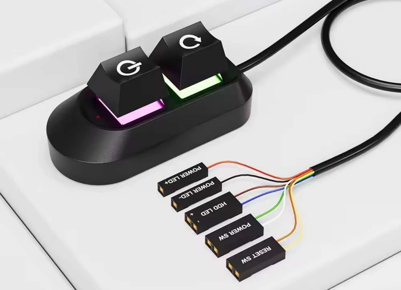 MECHANICAL KEY SWITCH ON/OFF POWER, RESTART BUTTON