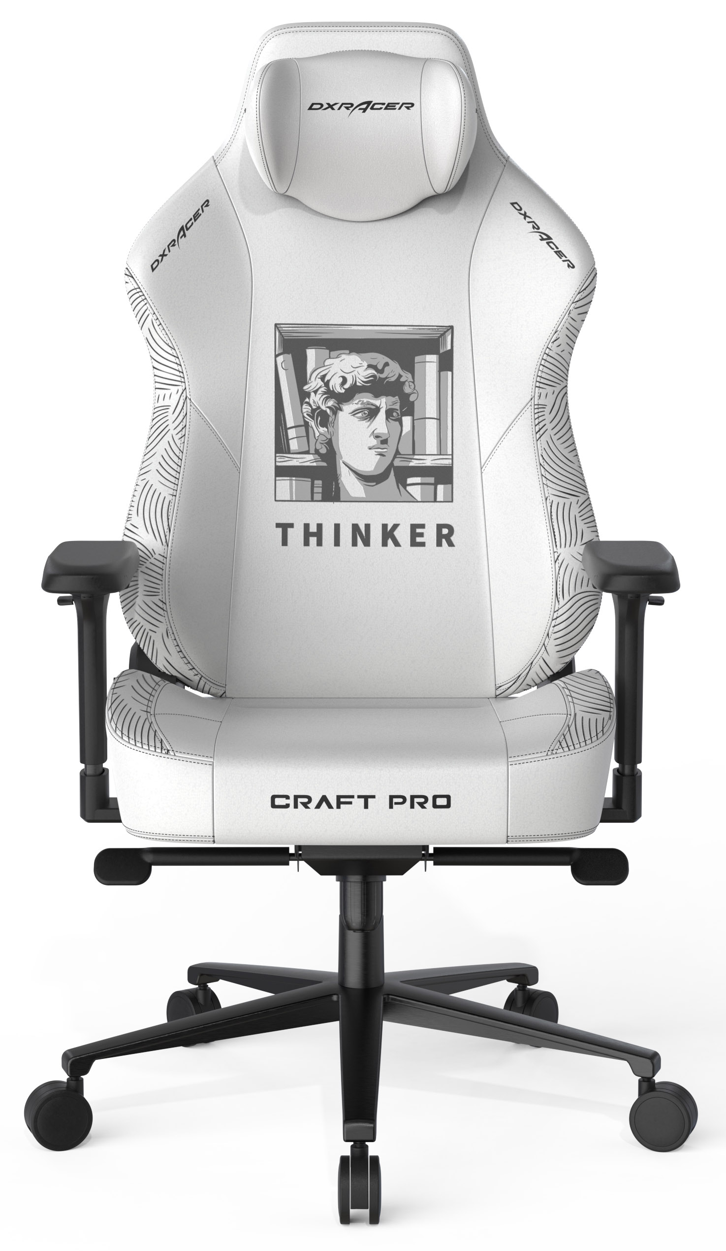 DXRACER CRAFT PRO SERIES THINKER WHITE GAMING CHAIR