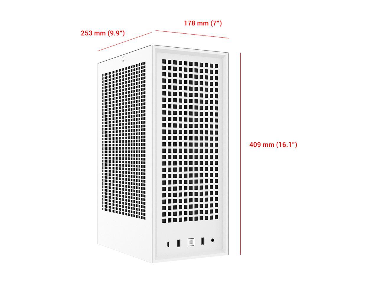 HYTE REVOLT 3 PREMIUM ITX GAMING CASE , WHITE