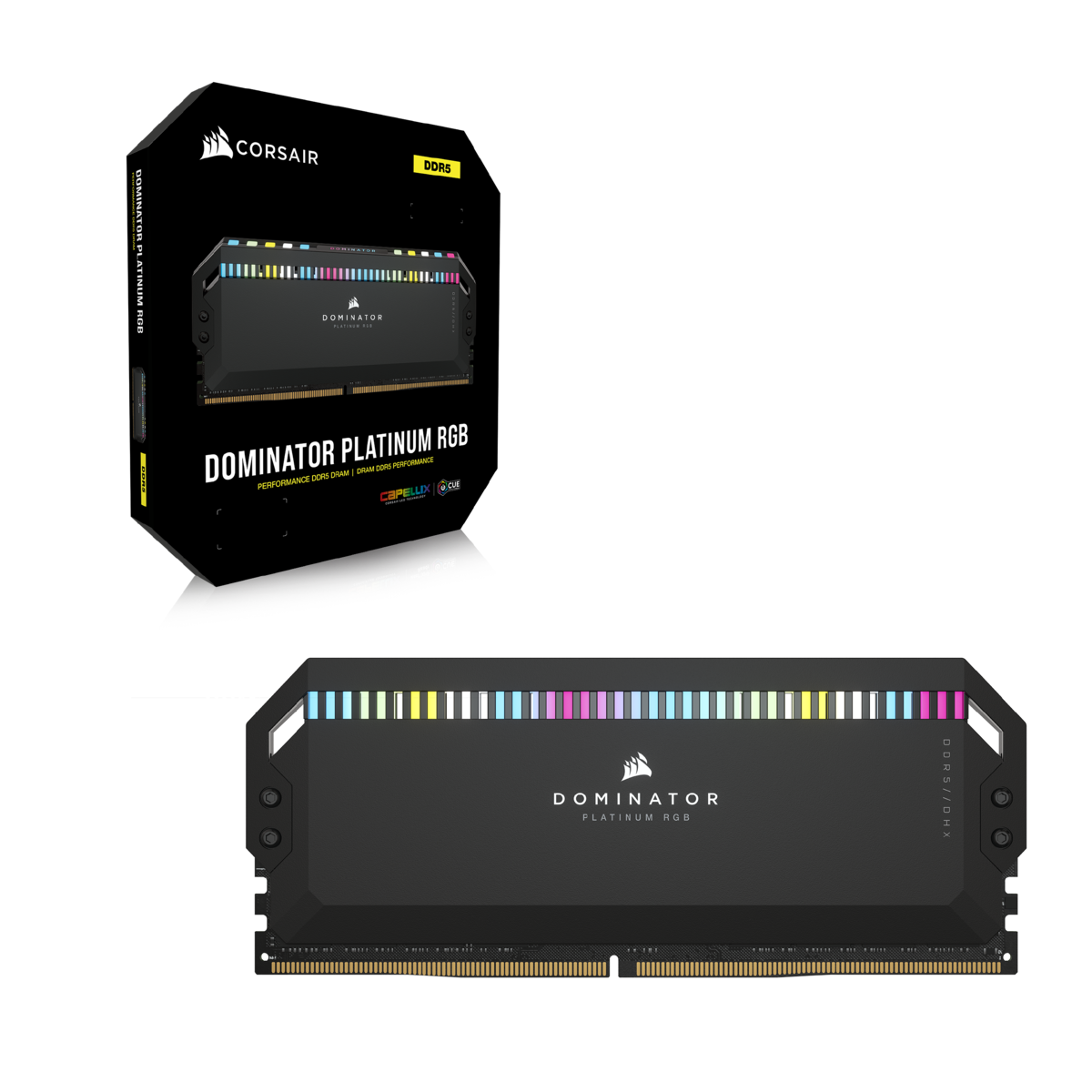 CORSAIR ドミネーター プラチナ RGB 2x16GB 32GB DDR5 - 1.25V PC5-44800 ブラック 5600 C36