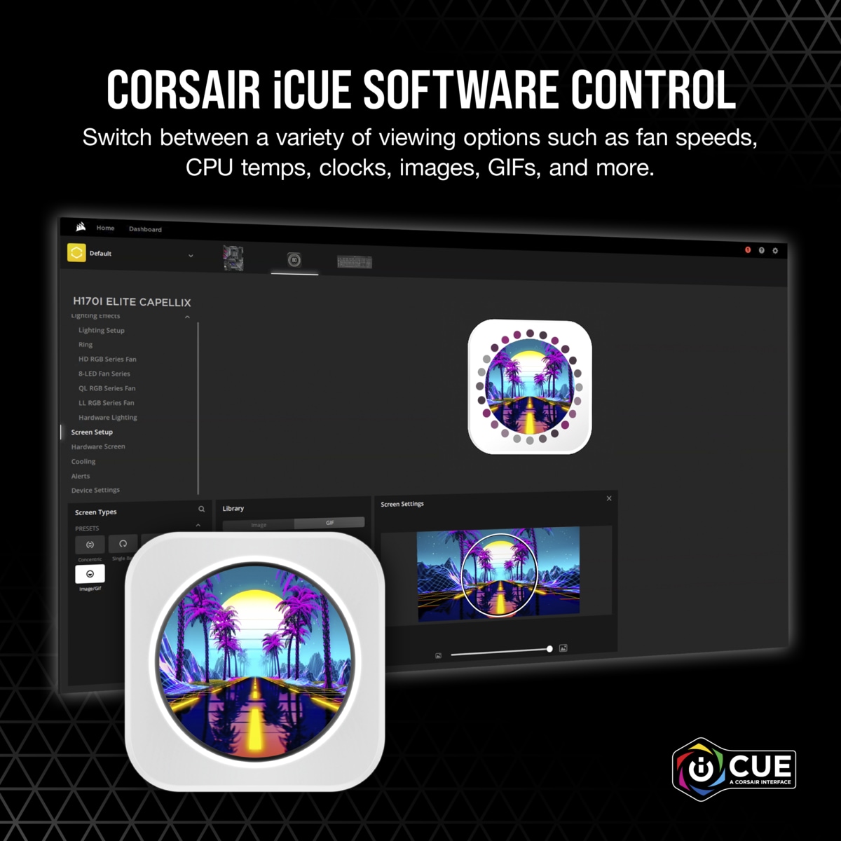 CORSAIR ICUE ELITE CPU COOLER LCD DISPLAY UPGRADE KIT - WHITE