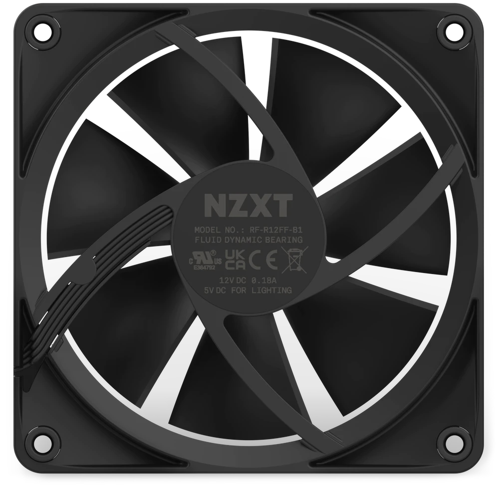 NZXT F140 140MM RGB FAN MATTE BLACK - SINGLE