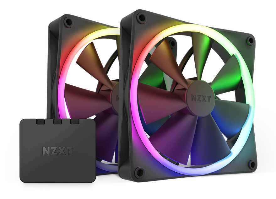 NZXT F140 140MM RGB FAN MATTE BLACK - TWIN PACK