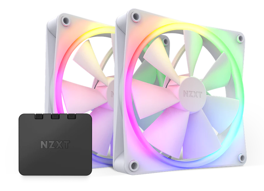 NZXT F140 140MM RGB FAN MATTE WHITE - TWIN PACK