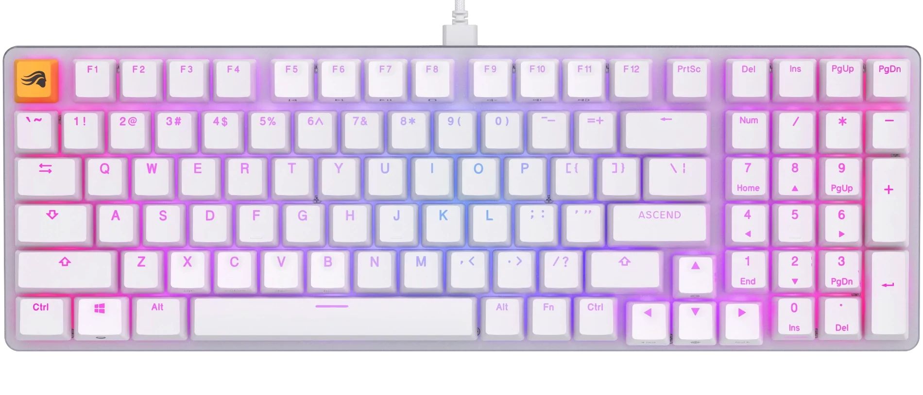 GLORIOUS GMMK 2 96% KEYBOARD - BAREBONES - WHITE